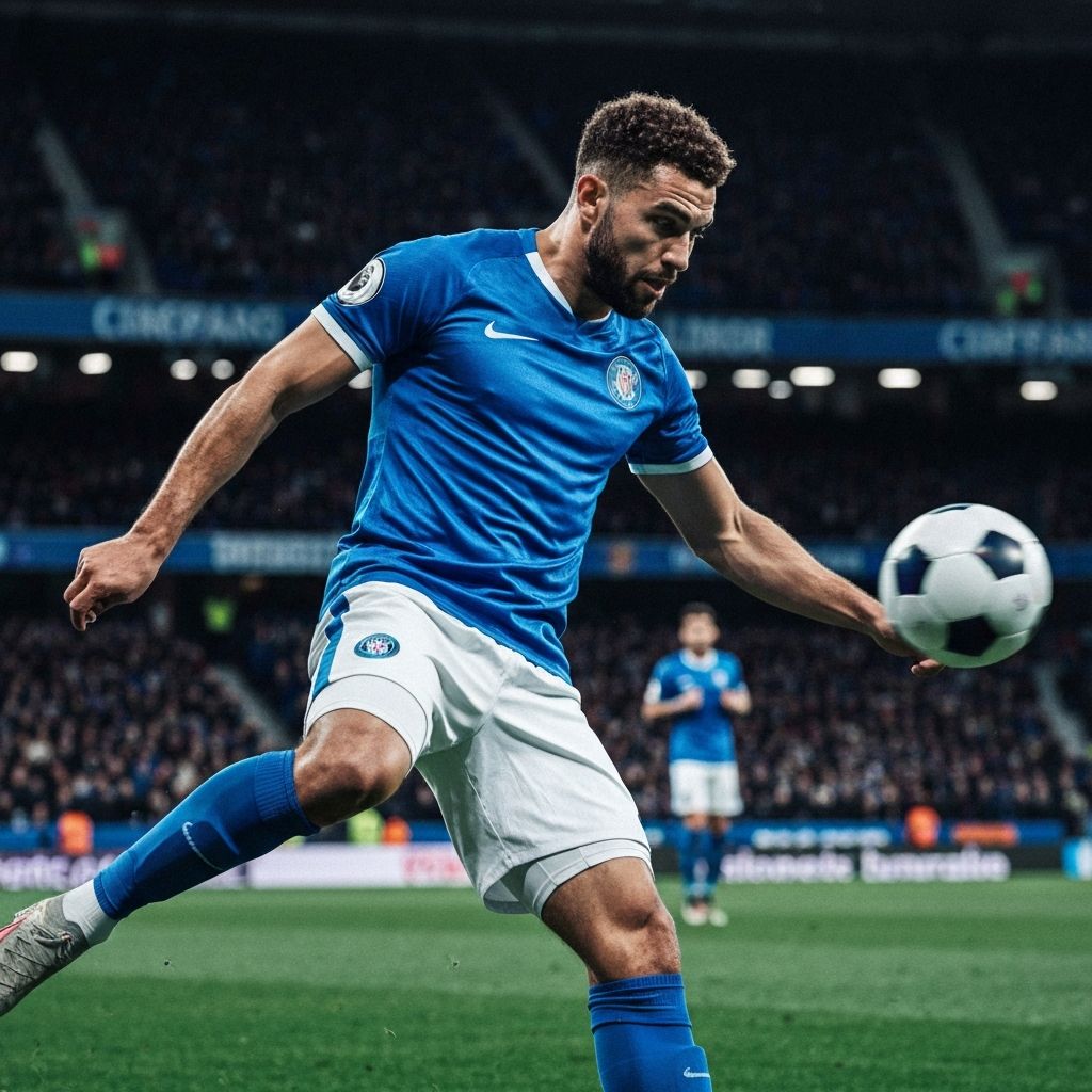 Football player in action